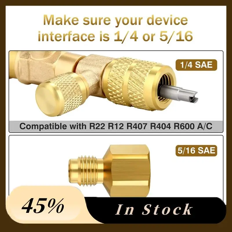 

A78K Новый инструмент для снятия сердечника клапана и набор сервисных ключей HVAC с шестигранным адаптером, портом SAE 1/4 и 5/16, 10 сердечников клапанов и т. д.