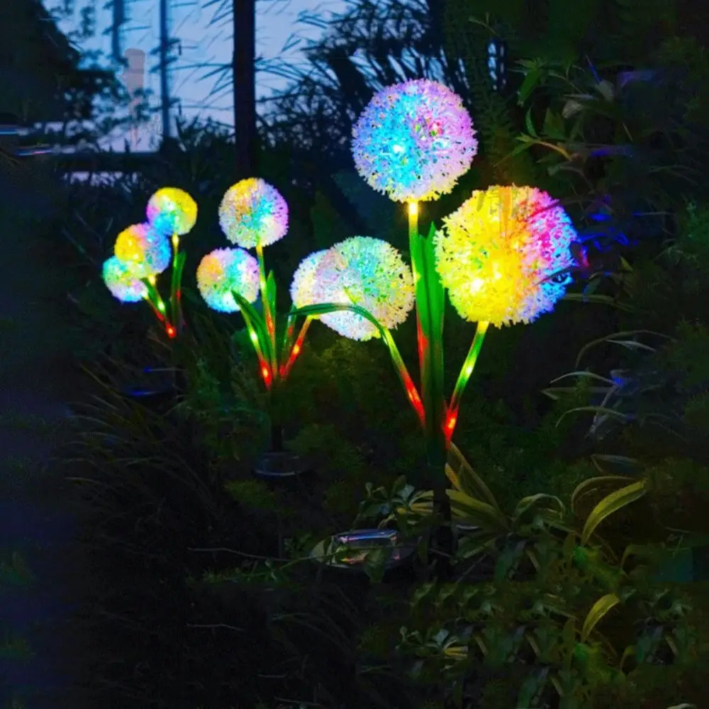

Stainless Steel Solar Onion Ball Lights Plastic Stake Waterproof Design Outdoor Lawn Lamp Solar-Powered LED Lighting