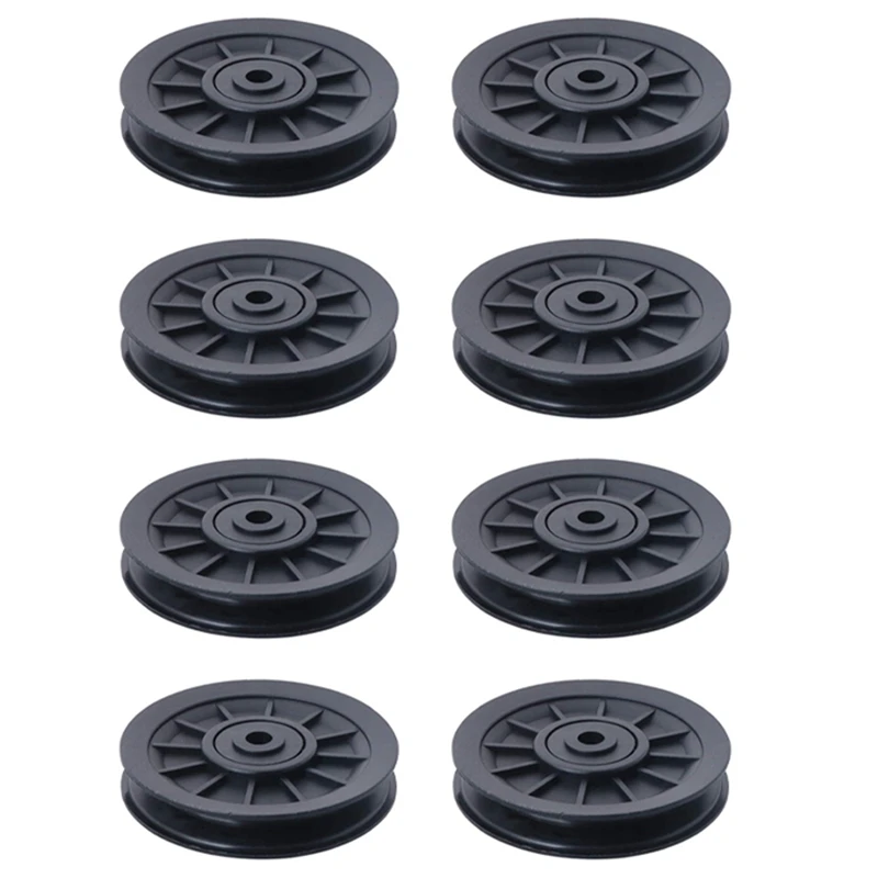 8 Pcs Universal 105Mm Diameter Wearproof Bearing Pulley Wheel Cable Gym Fitness Equipment Part