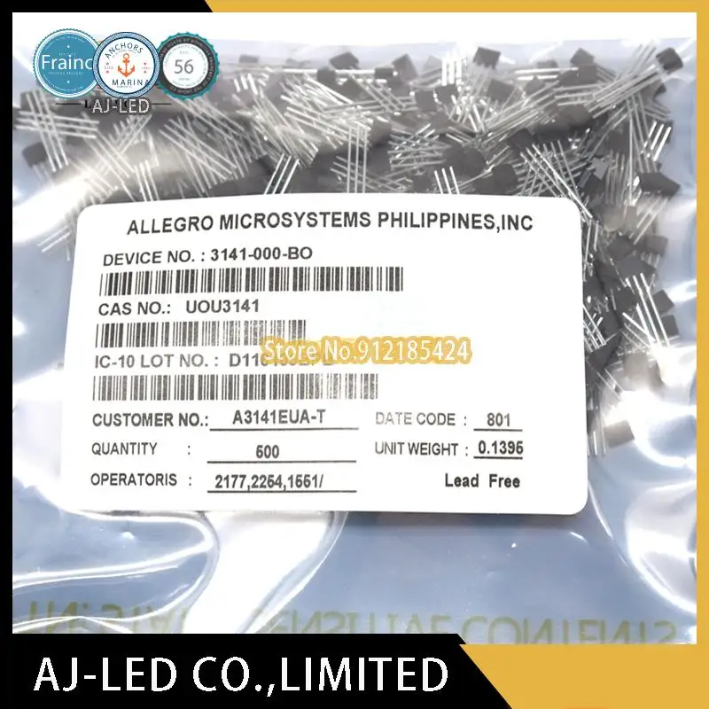 10 unids/lote A3141EUA-T elemento Hall unipolar circuito de interruptor sensor magnético DIP TO-92S marca: A41E