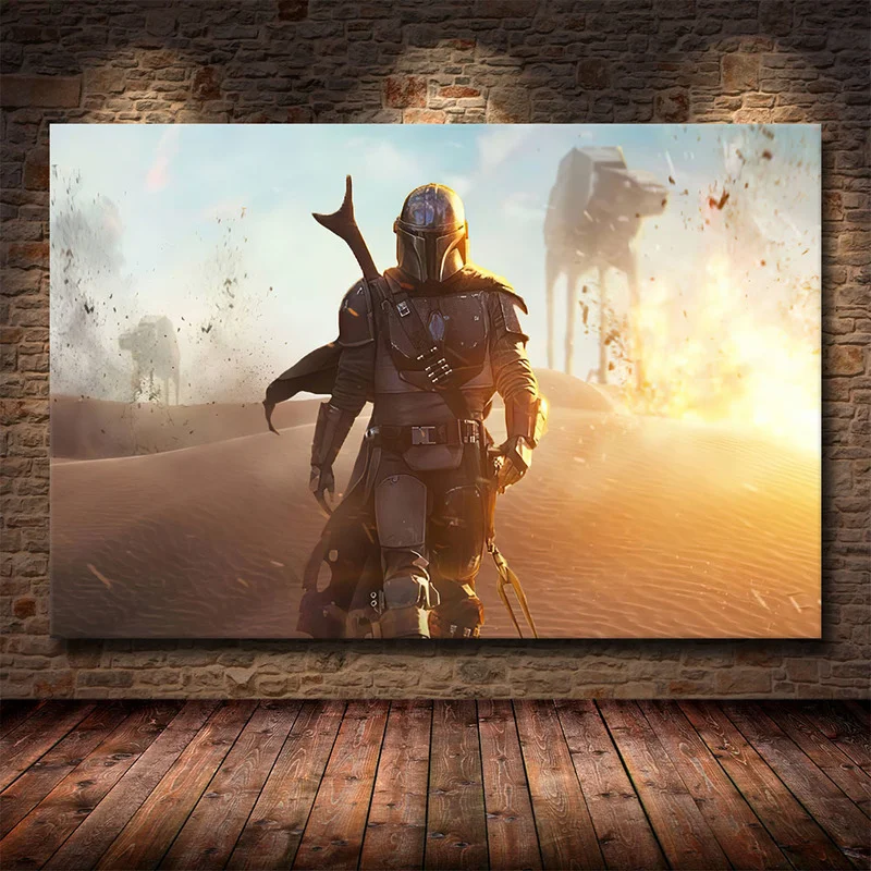 Canvas Painting disney Classic American Drama Mandalorian Science Fiction Poster Printsw Wall Art Picturs Home Living Room Decor