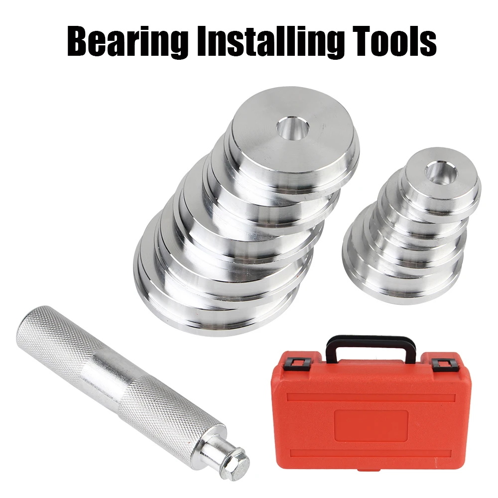 10 Pcs/Set Bearing Disassembly Tool Repair Kit Remover Automotive Tools Seal Driver Installer Aluminum Wheel Bearing Kit