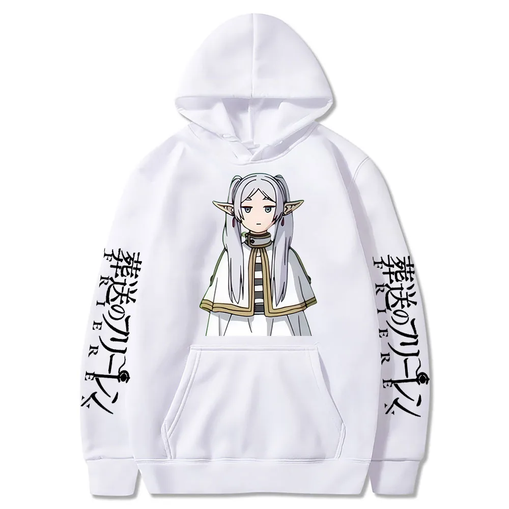 New Anime Frieren Beyond Journey's End Hoodie For Women Kawaii Printed Streetwear Autumn Winter Fleece Loose Plus Size Sweatshi