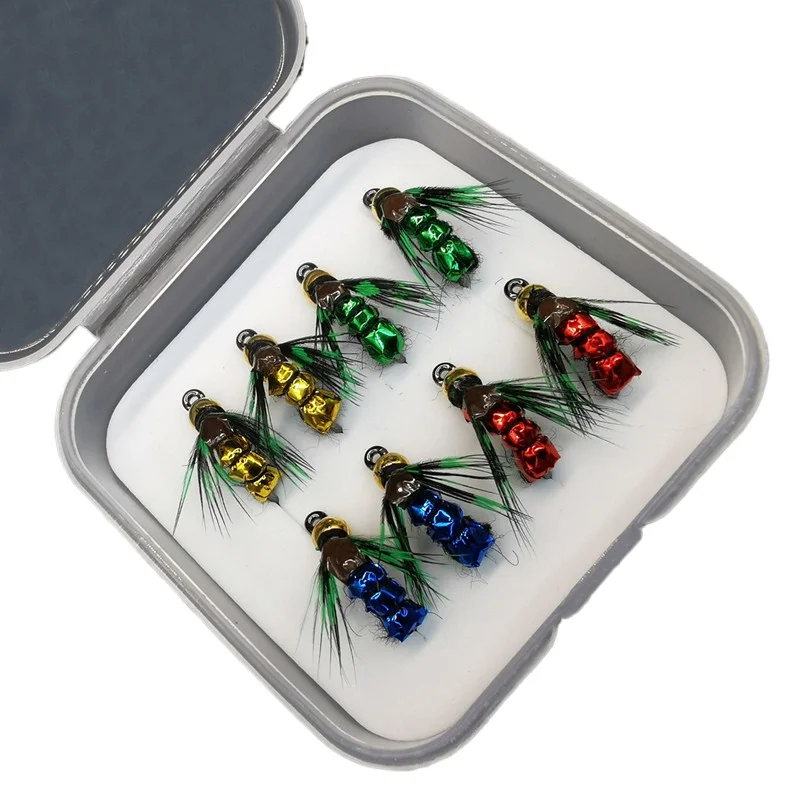 

8pcs Fly Fishing Flies Kit Artificial Bait Scud Fly Bug Worm Trout Fishing Flies Insect Biomimetic Hook Fishing Lure Pack of