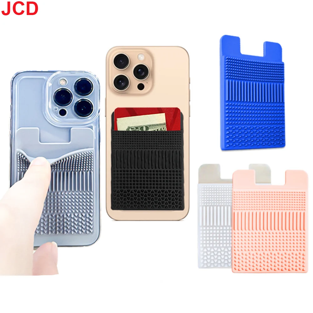 

JCD 1 шт. новый силиконовый телефон универсальный держатель для карт чехол-кошелек держатель для карт телефона задняя наклейка клейкая наклейка карманная сумка для денег