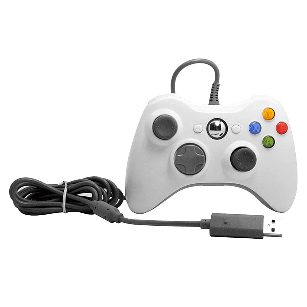 Wired Controller Game Controller 7.2FT USB Cable Console Controller Ergonomic with Dual-Vibration Turbo for Xbox 360