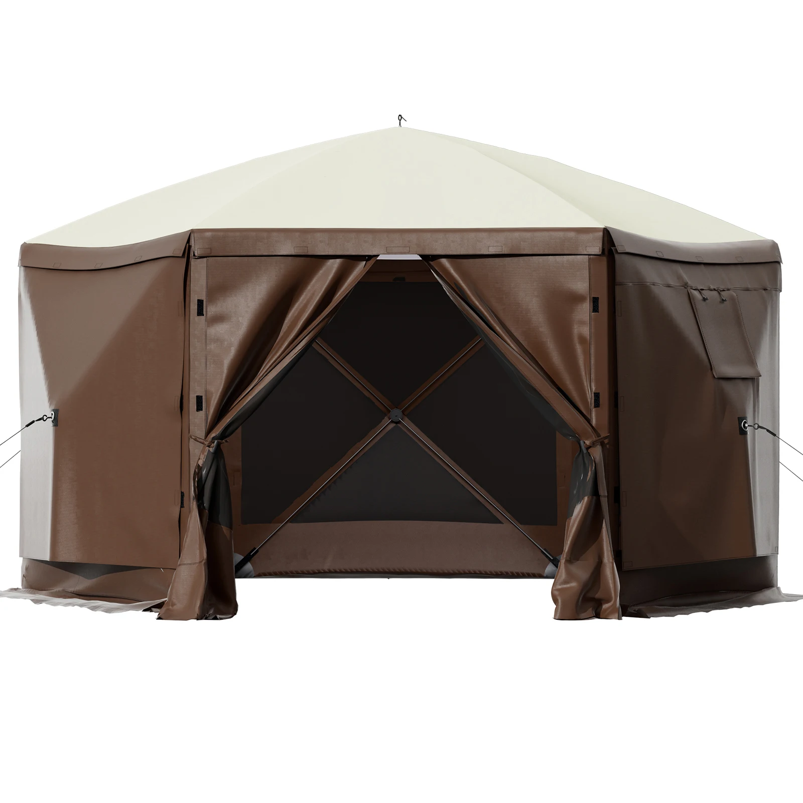 Gazebo Pop Up - VEVOR Складной кемпинговый тент-шатер 6-сторонний 12'