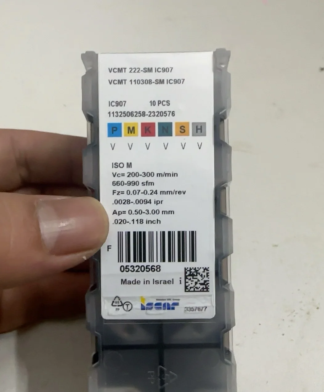 

Hard alloy cutting blades VCMT110308-SM IC907