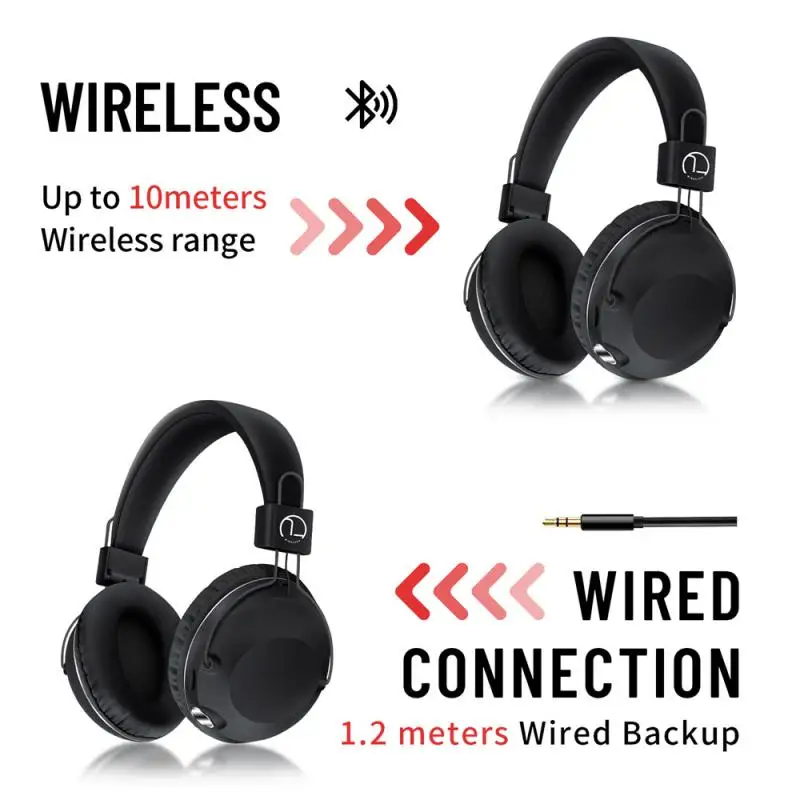 

Head-mounted Design Wireless Headset Can Adjustable Size And Have Superior Sound Quality, Crisp, Clear Sound And Shocking Bass
