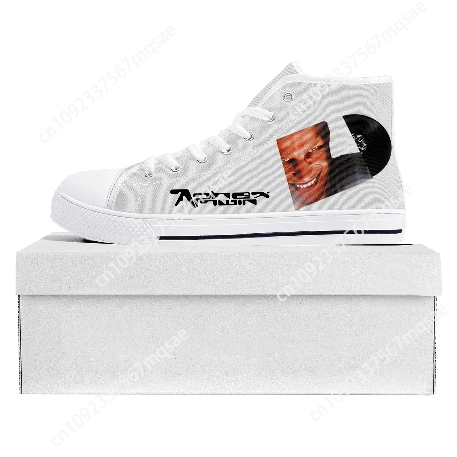 

Aphex Twin Electronic Music DJ Mixer High Top High Quality Sneakers Mens Womens Teenager Canvas Sneaker Couple Shoe Custom Shoe