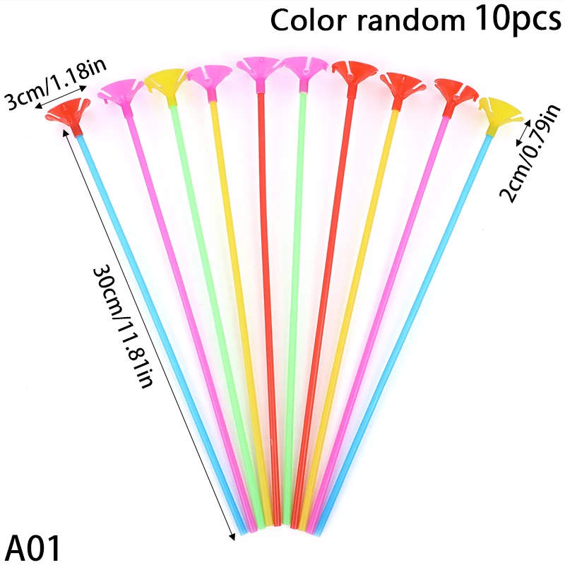 10 قطعة Mixcolor 32 سنتيمتر بالون عصا معكرون بالونات قضبان حامل العصي حفل زفاف عيد ميلاد نفخ كرات اكسسوارات الديكور