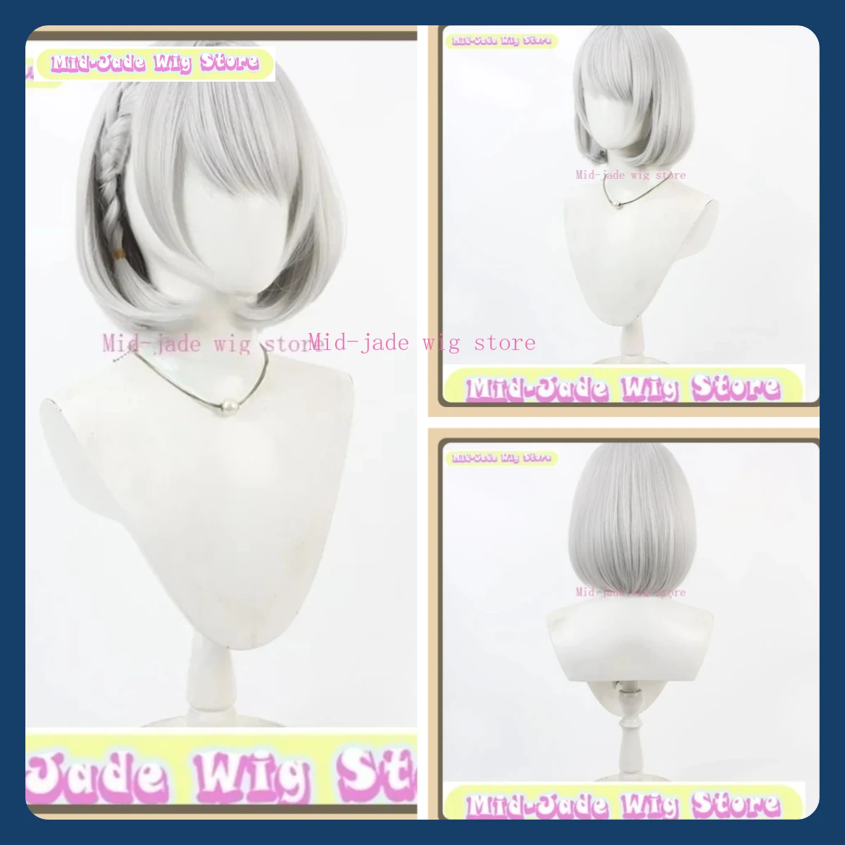 

Mid-jade Wig Store Cyberpunk Judy Alvarez Cosplay Wig Anime Game Role-playing Halloween Party Performance Synthetic Hair