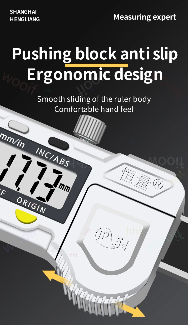Hengliang Electronic Digital Caliper Stainless Steel Vernier Keyway Depth Gauge Precision Keyway Depth Measurement Tool