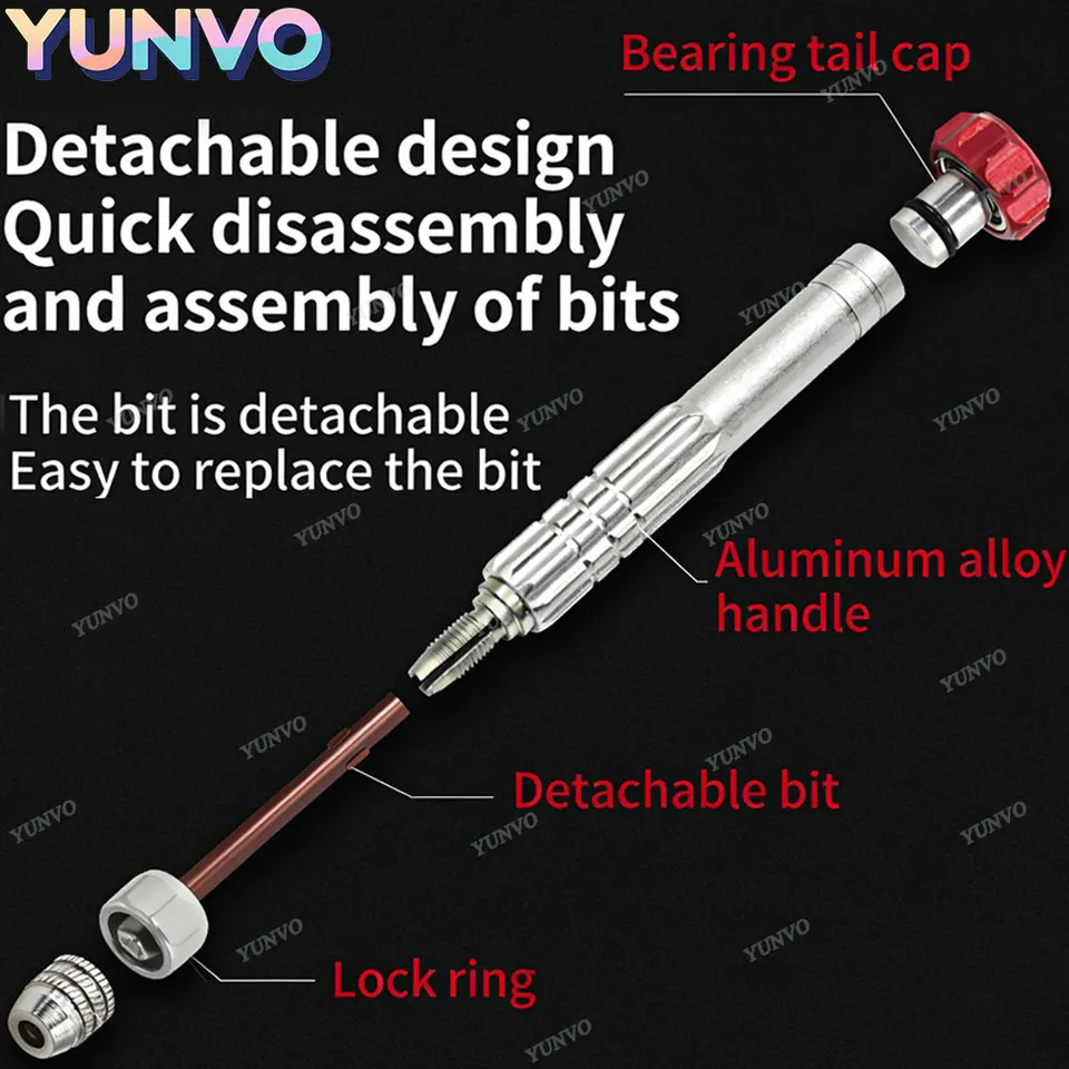 30 en 1 Set de Destornilladores de Precisión Magnéticos con Puntas de Acero S2 Kit de Reparación para Teléfonos Relojes Gafas para iPhone Android 4