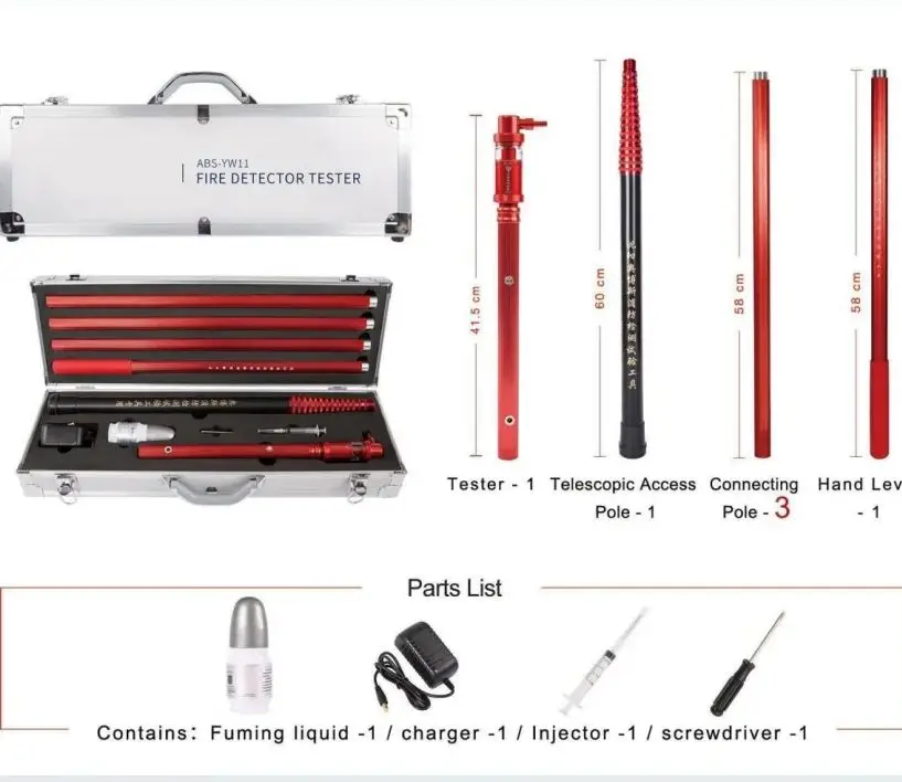 2-In-1 Testtool Voor Rook-En Warmtedetector ABS-YW11Auto-senSmoke Testgereedschap Voor Detectorwarmtedetectoren