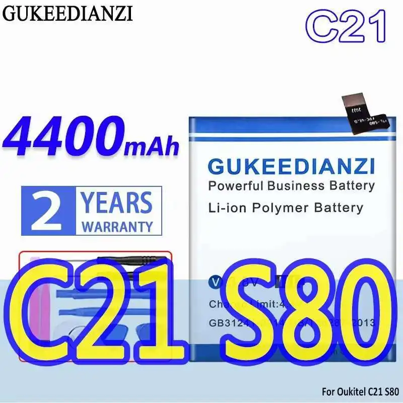 

4400 мАч для Oukitel C21 S80, аккумулятор для мобильного телефона, долговечный, надежный источник питания