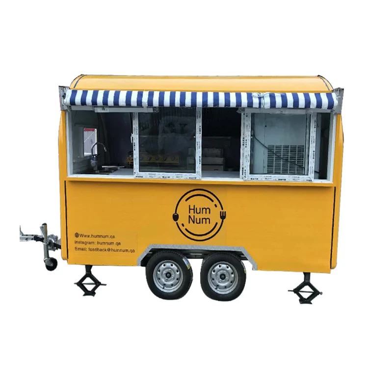 Top Sale Caravan   Fast Food Trailer Concession Cart Mobile Food Kitchen For Sale With Ce