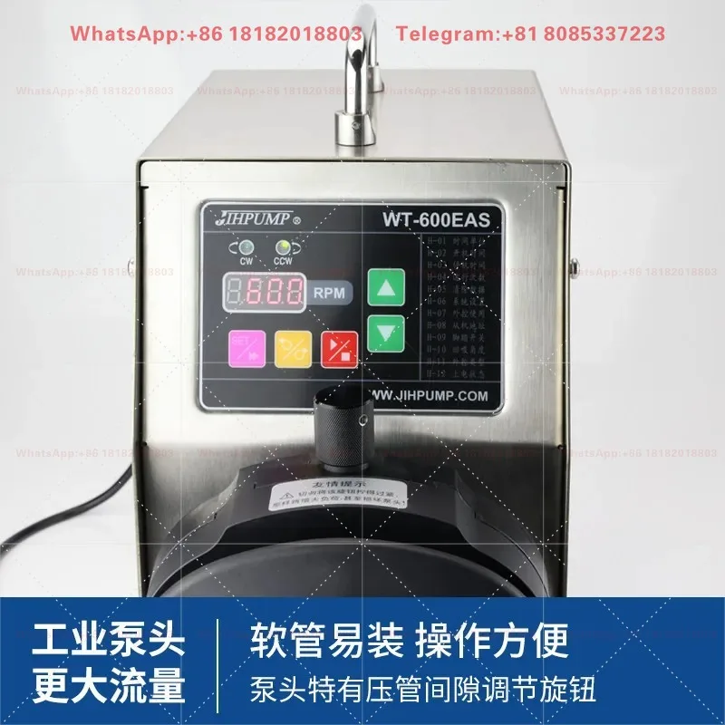 Large Flow Quantitative Metering Peristaltic Pump WT-600EAS/353Y Industrial Digital Display Speed Control Dosing Pump