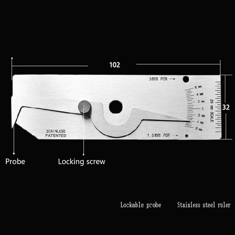 F92B Woodworking Souding Gauge Biting Inspection Inspection Hauteur hauteur