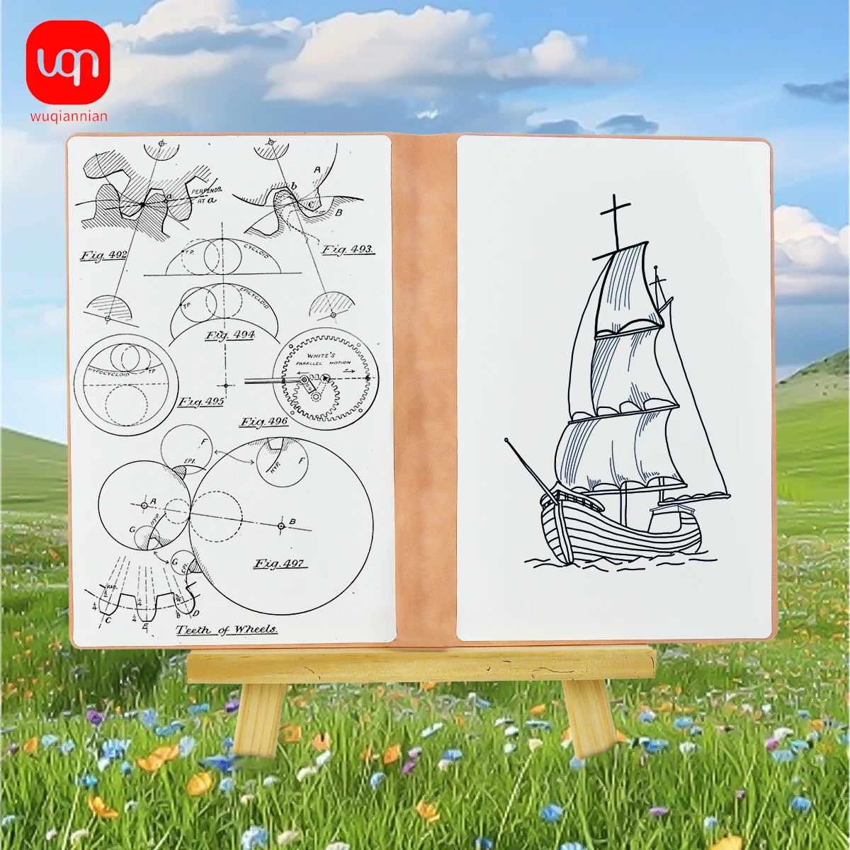 WQN-1PC Reusable A5 Whiteboard Notebook Erasable Whiteboard Draft Stationery School and Office Stationery Supplies