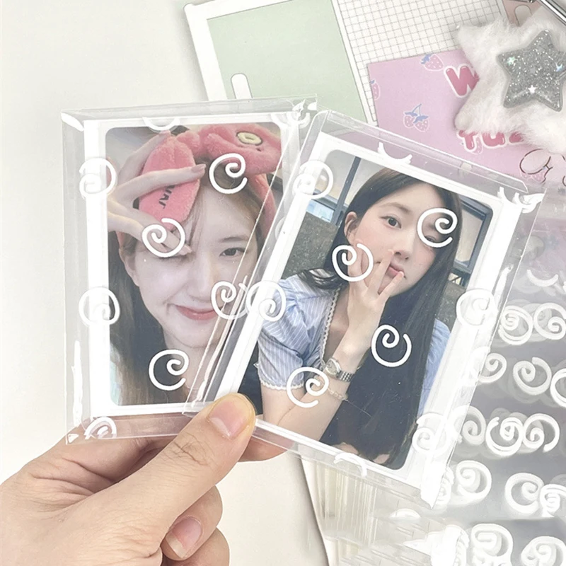 50Pcs/pack Transparent Self-adhesive Opp Bag INS Korean Idol Photo Cards Protective Sleeves Storage Bag Photocard Card Sleeves