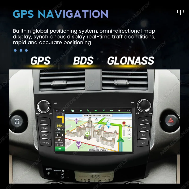 MEKEDE 7 pulgadas Carplay Android Auto GPS reproductor de DVD para coche para Toyota RAV4 Rav 4 2006-2012 Multimedia estéreo sin DVD 2 Din unidad principal