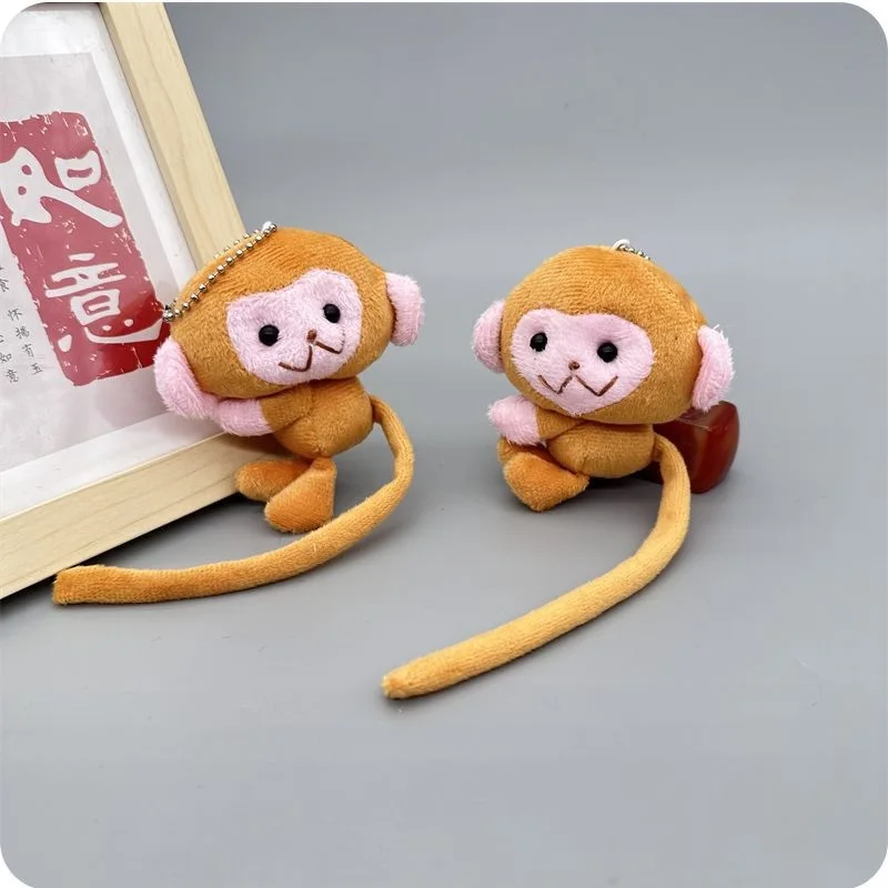 Pluszowy brelok do kluczy Małpka Goryl Plecak Wisiorek Śliczne długie ramię Torba na zwierzęta Wisiorki Breloczek Ozdoba Prezenty urodzinowe dla dorosłych dzieci