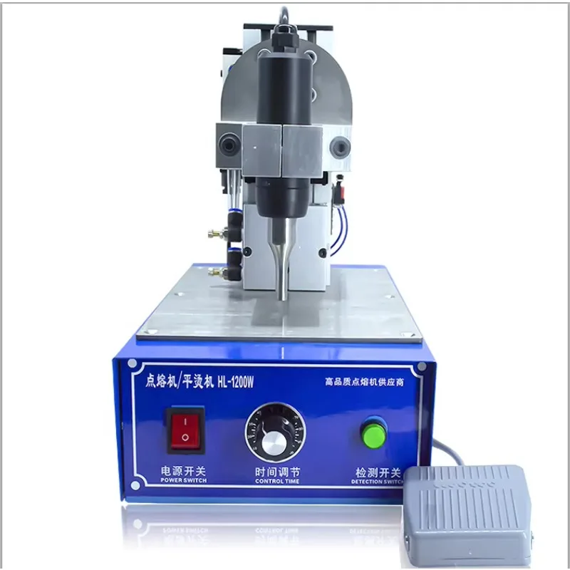 Precise Pretty 35KHz 800W Desk-top Spot Welder With Titanium Alloy For Gauze Ear Loop And N95 Edge Sealing