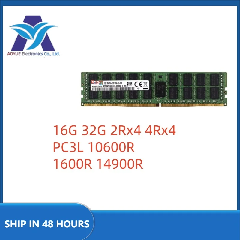 1pcs/lot Ram Memory 16G 32G 2Rx4 4Rx4 PC3L 10600R 1600R 14900R  PC3L-10600R 1600R 14900R