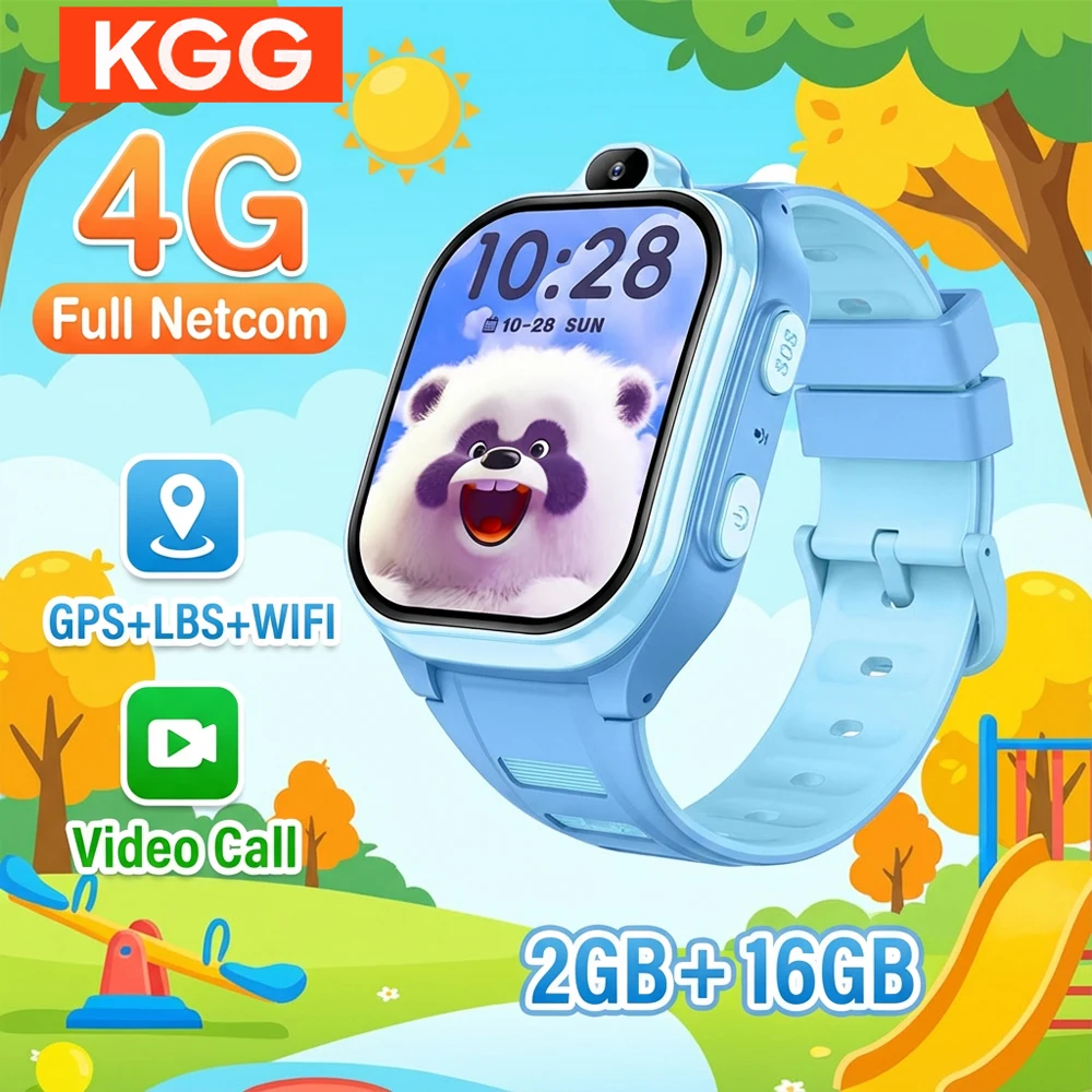 

Смарт-часы 4G для детей с GPS, Wi-Fi, видеозвонками, отслеживанием местоположения, телефоном, 2 ГБ+16 ГБ, загрузка приложений, для мальчиков и девочек