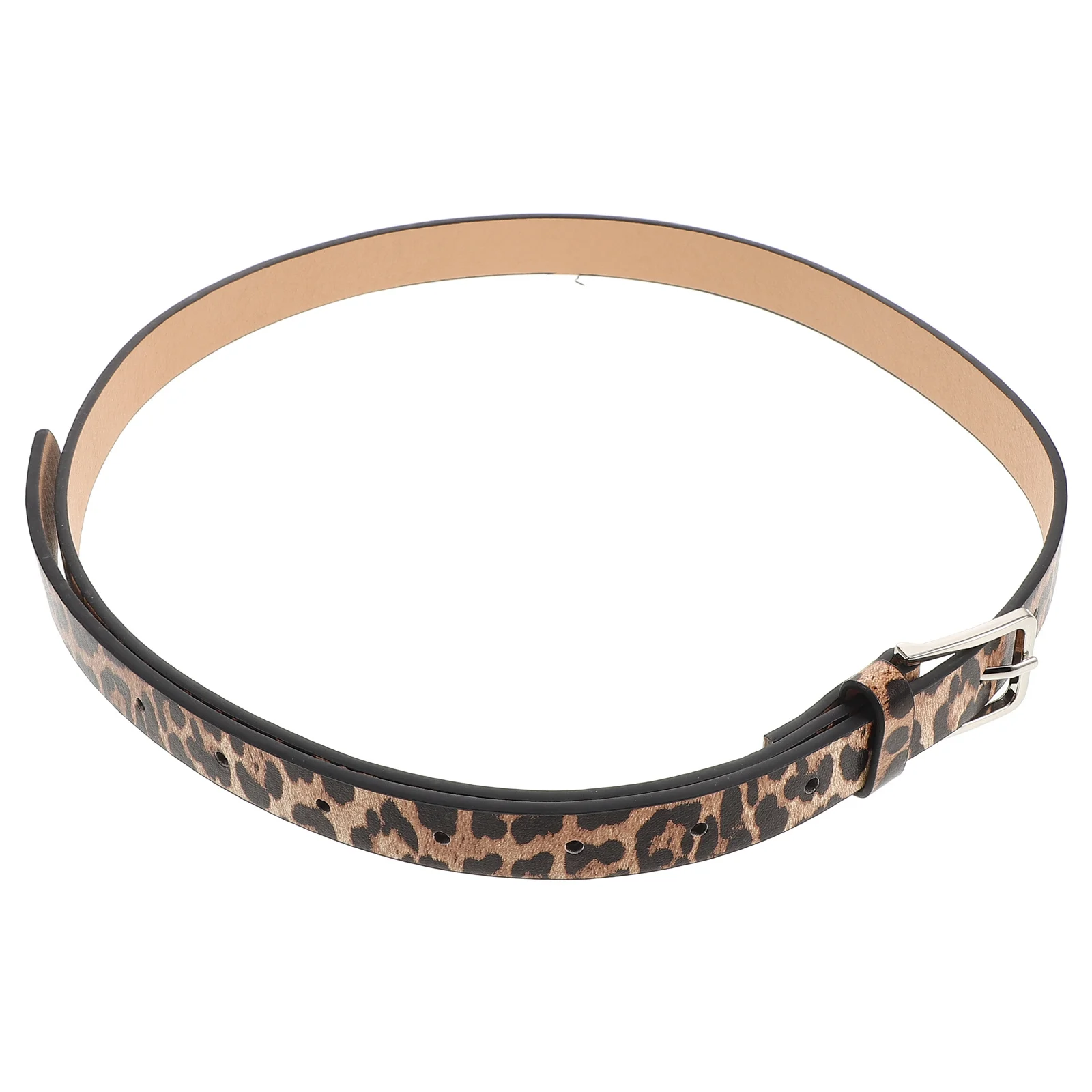 

Leopard Print PU Belt for Women Retro Adjustable Alloy Buckle Casual Waistband Dress Jeans Wide Fashion Waist Band