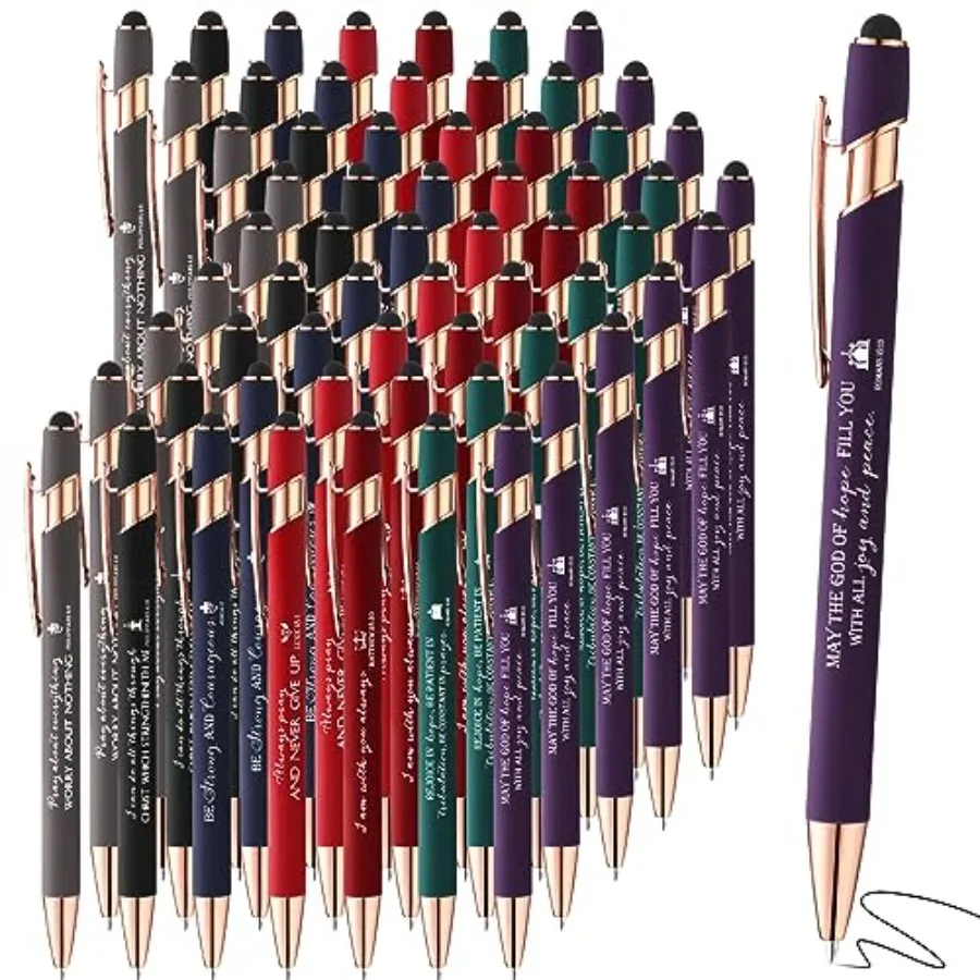 

Набор христианских ручек с цитатами из Библии, подарок на Пасху для команды, христианский стилус с вдохновляющими цитатами