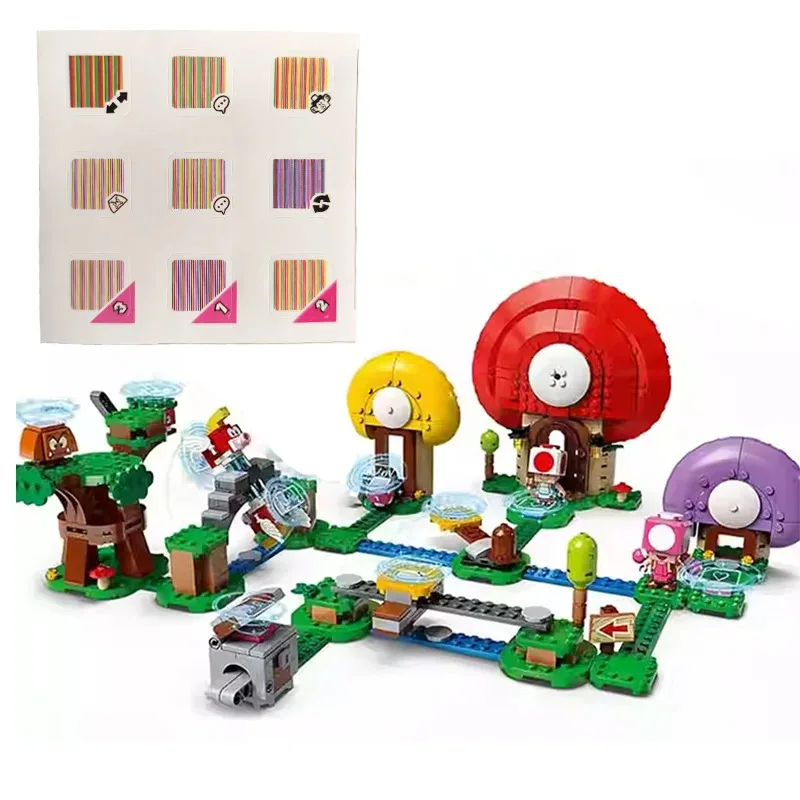 Codice di scansione Super Bros. Serie di giochi Building Blocks Set di espansione per la caccia al tesoro del rospo Regalo di festa per bambini Assemblaggio Toy71368