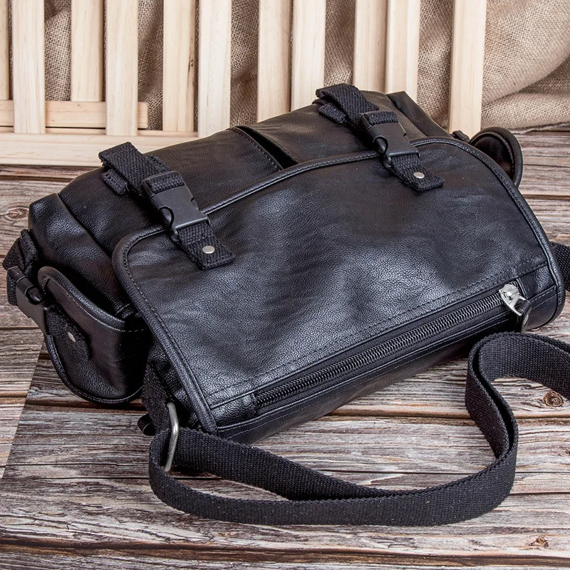 High Quality PU Leather Men's Large Shoulder Bag Casual Business  Mens Messenger Bag Fashion Men's Crossbody Bag Bolsas Male
