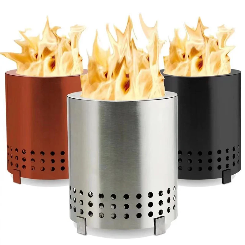 Imagem -06 - Low Smoke Tabletop Fire Pit Mini Fire ao ar Livre para Urbanos e Subúrbios Fogão de Acampamento Portátil Alimentado por Pellets ou Madeira 1pc