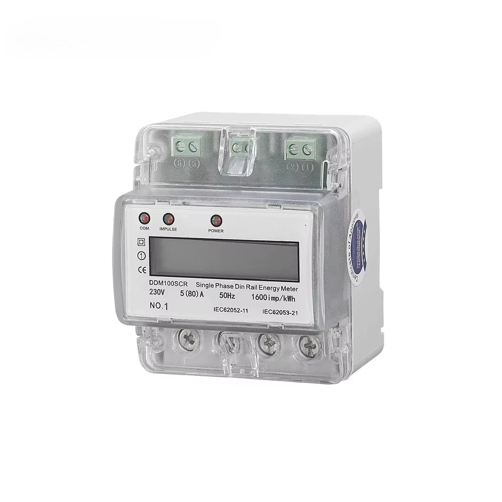 

Internal Latching Relay Energy Meter 4 Module Single Phase Din Rail Smart Meter