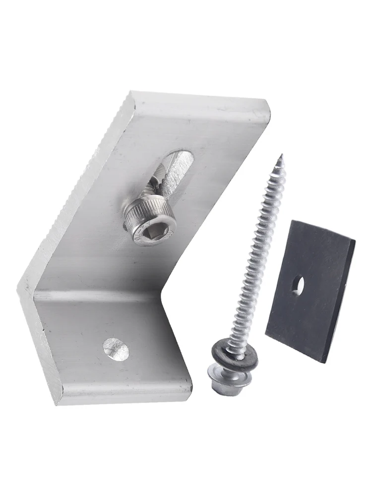 Aluminum L Foot Solar Panel Mounting Bracket 33-68mm Height For Sloped Tin Roof Rust For Proof Rail Support Hardware