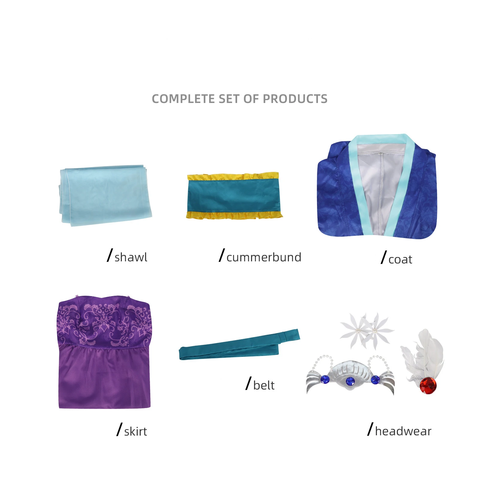 أزياء أنيمي Lihua التأثيرية الباروكات Hanfu تمويه للنساء فساتين لعب الأدوار بدلة كرنفال الهالوين