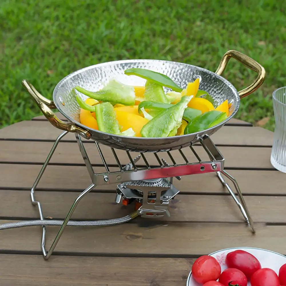 

Stainless Steel Camping Grill High Temperature Resistance Strong Load-bearing Mini Stove Holder Folding Portable Barbecue Rack