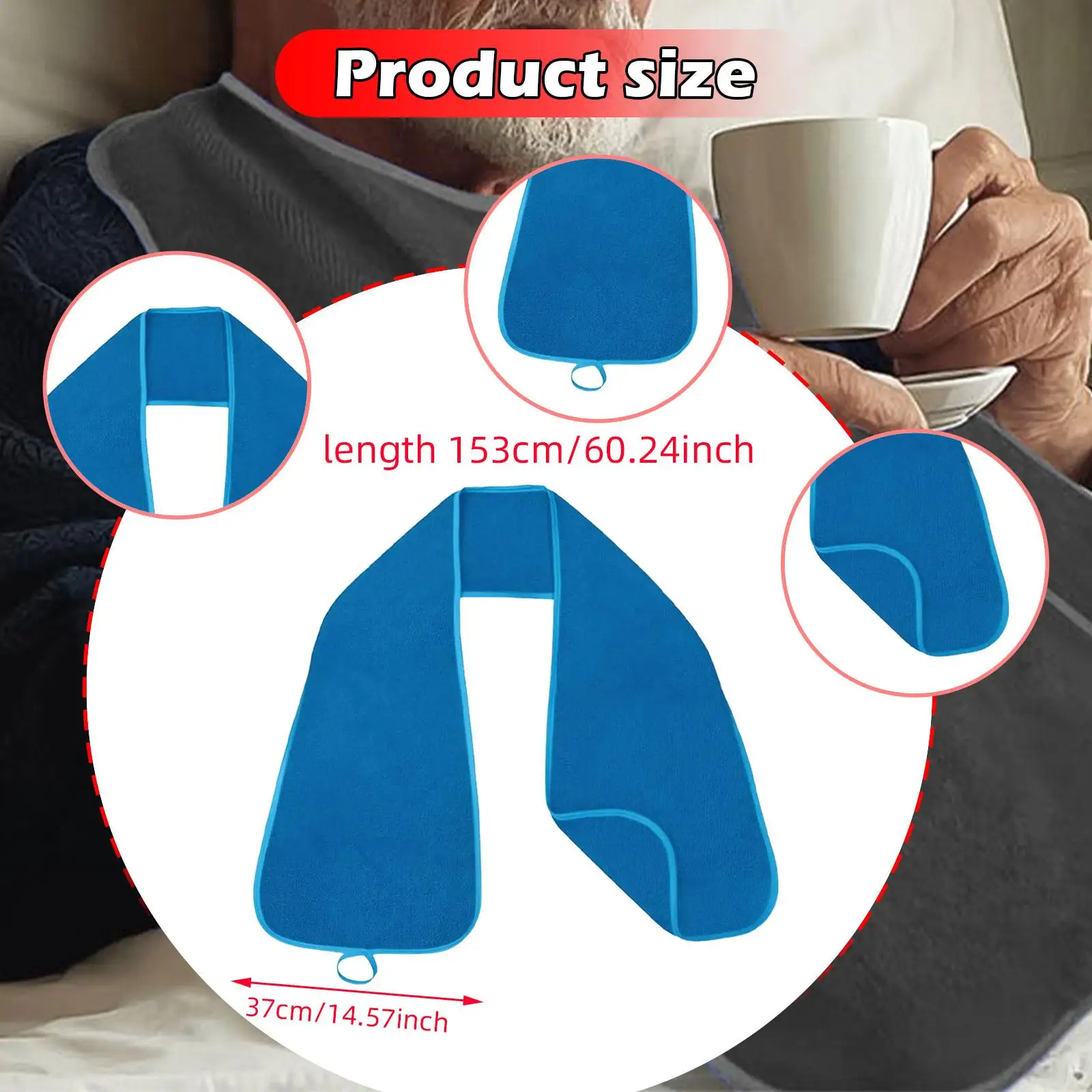 Syal Bib Dewasa Hadiah Nyaman Modis Nyaman Serbaguna untuk Lansia untuk Wanita Pria Ayah Lansia