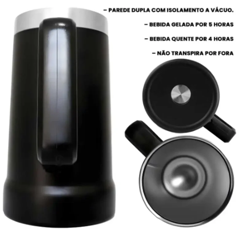 Caneca térmica Double Wall Inox, Copo Polar a vácuo, Garrafa de água de café e chá, Fonte, 709ml, Novo, 2022