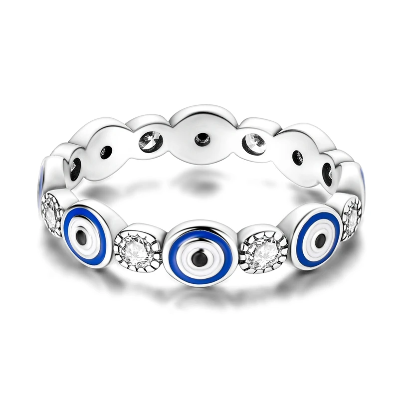 2026 New 925 Sterling Silver The Eye Ring Of Faith For Women Fashion Exquisite Birthday Anniversary Jewelry Gifts