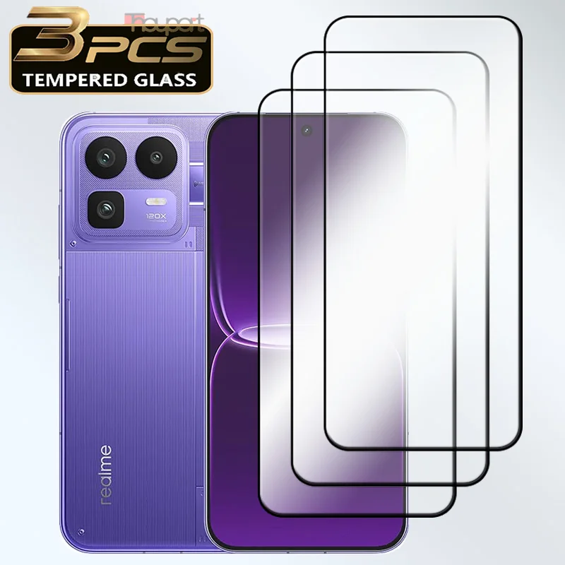 

3PCS For Realme Neo8 Screen Protector 9H Tempered Glass Anti-Scratch Full Glue Front Glass