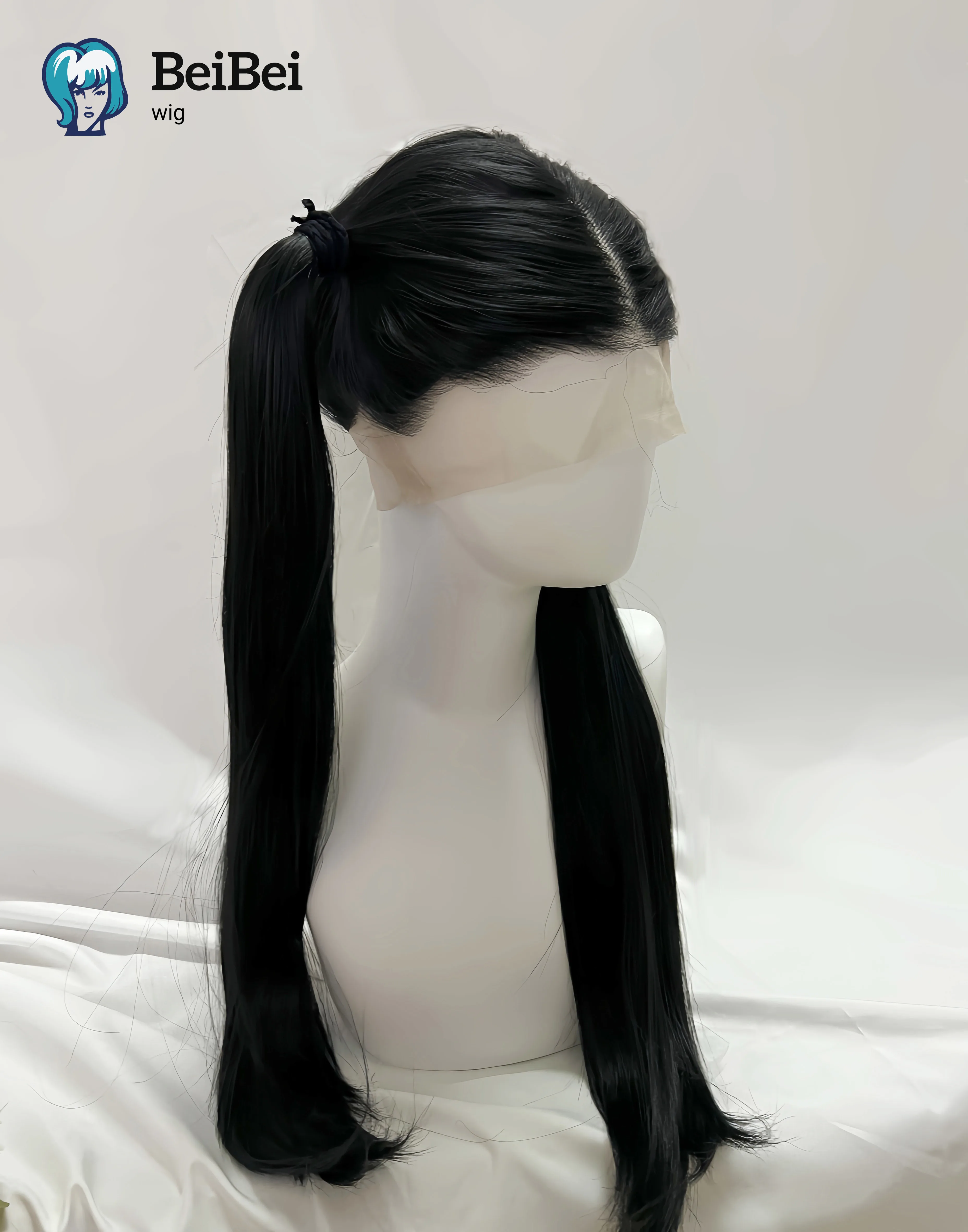 أسود 360 كامل الرباط الباروكات للنساء 26 بوصة طويلة مستقيم الشعر ارتفاع درجة الحرارة الألياف الاصطناعية الدانتيل الباروكات للاستخدام اليومي تأثيري #5