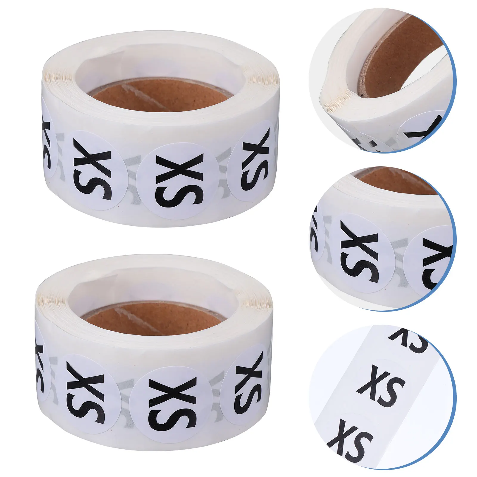 

2pcs Round Clothing Size Sticker Labels Multi Size Self-Adhesive Clothing For T-Shirts Sweaters Coats Clear Display Label