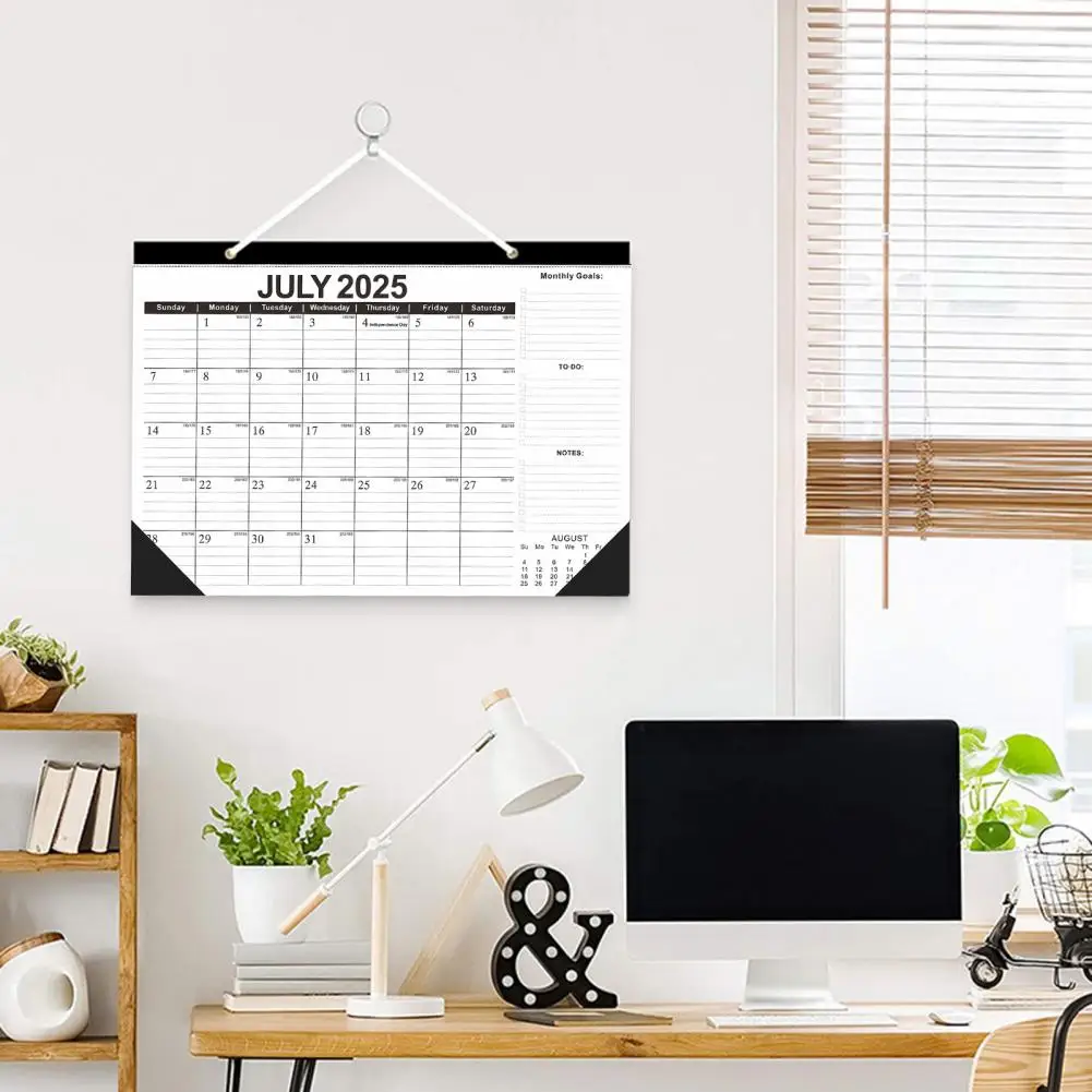 2024-2025 Wall Calendar July 2024 to December 2025 Hanging Calendar Daily Schedule Planner Monthly To-Do Notes Reminder for Home