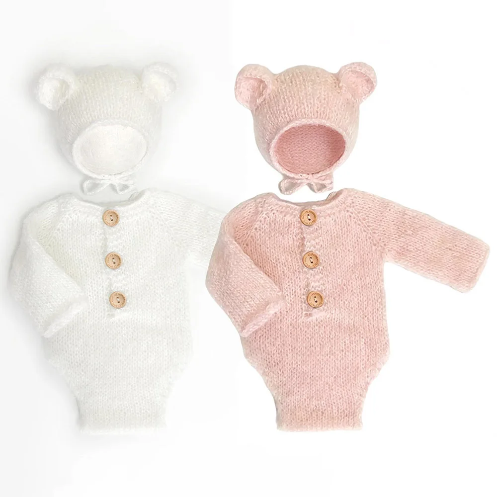 

Одежда для кукол Reborn: комбинезоны, розовый вязаный свитер, шапочка, комплект одежды для кукол 45-50 см, похожих на настоящих новорожденных, аксессуары