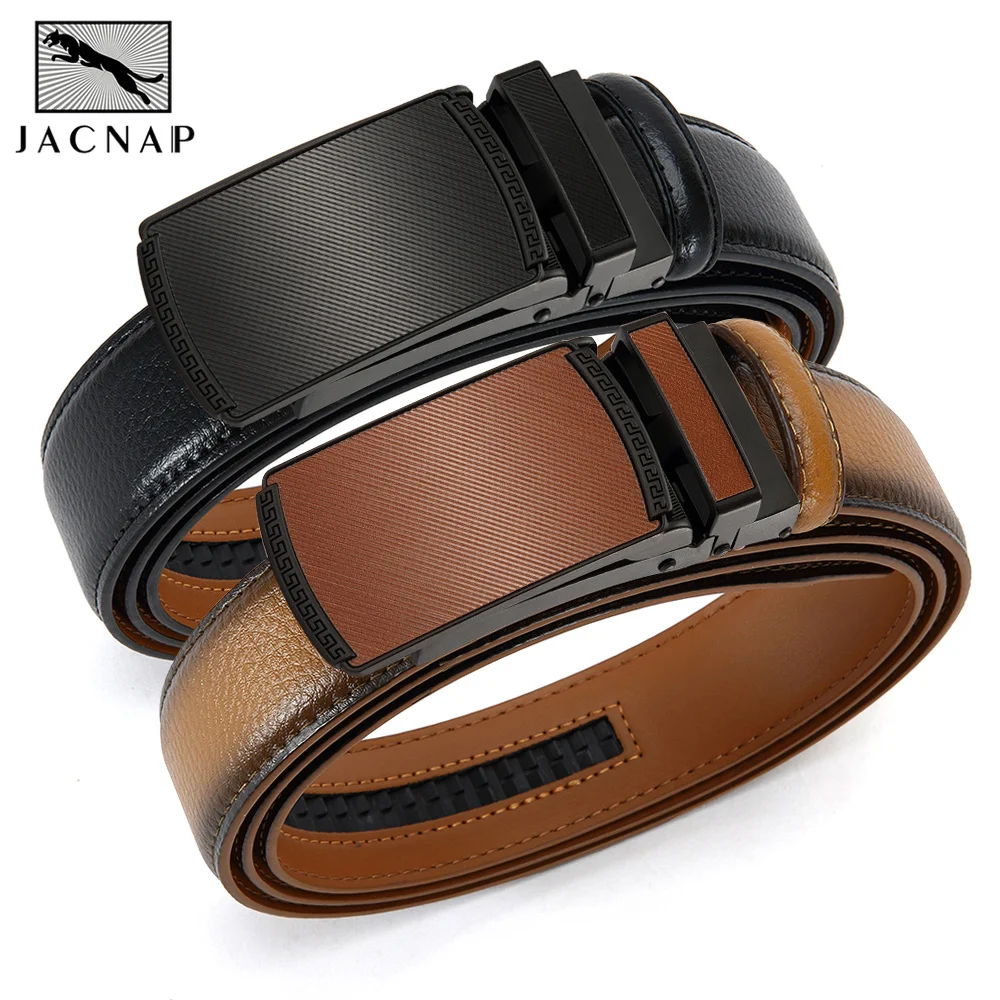 Men's Belt Metal Luxury Brand Automatic Buckle High-quality PU Leather High-quality Men's Business Casual Belt Multi-color