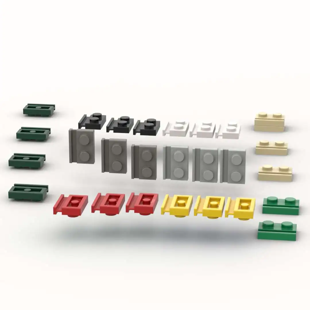 

10PCS Parts Plate 32028 Modified 1x2 With Door Rail Building Blocks 100% Compatible DIY Bricks Toys