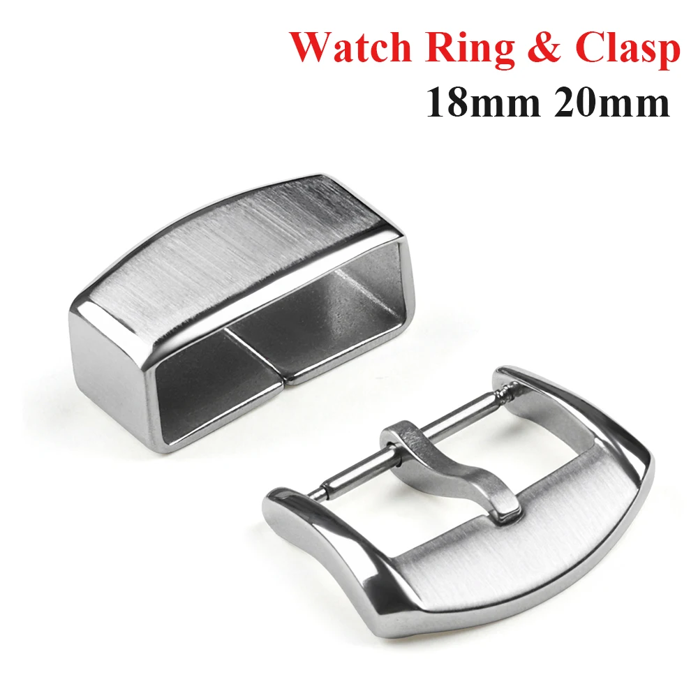 18mm 20mm anneau en métal boucle bracelet de montre gardien pour Seiko rehausser mobile bracelet de montre boucle universelle en acier montre broche fermoir